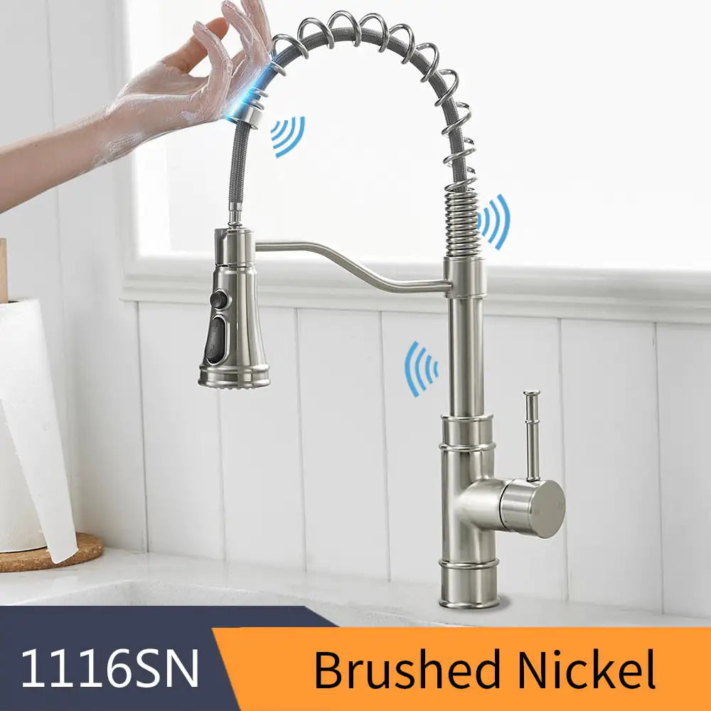 Kitchen Smart Touch Faucet - 3-Function Sprayer, 360° Rotatable Spout, Rust-Proof Stainless Steel