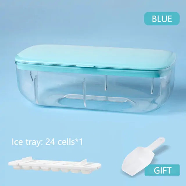 Silicone Ice Tray Set with Storage Box & Scoop