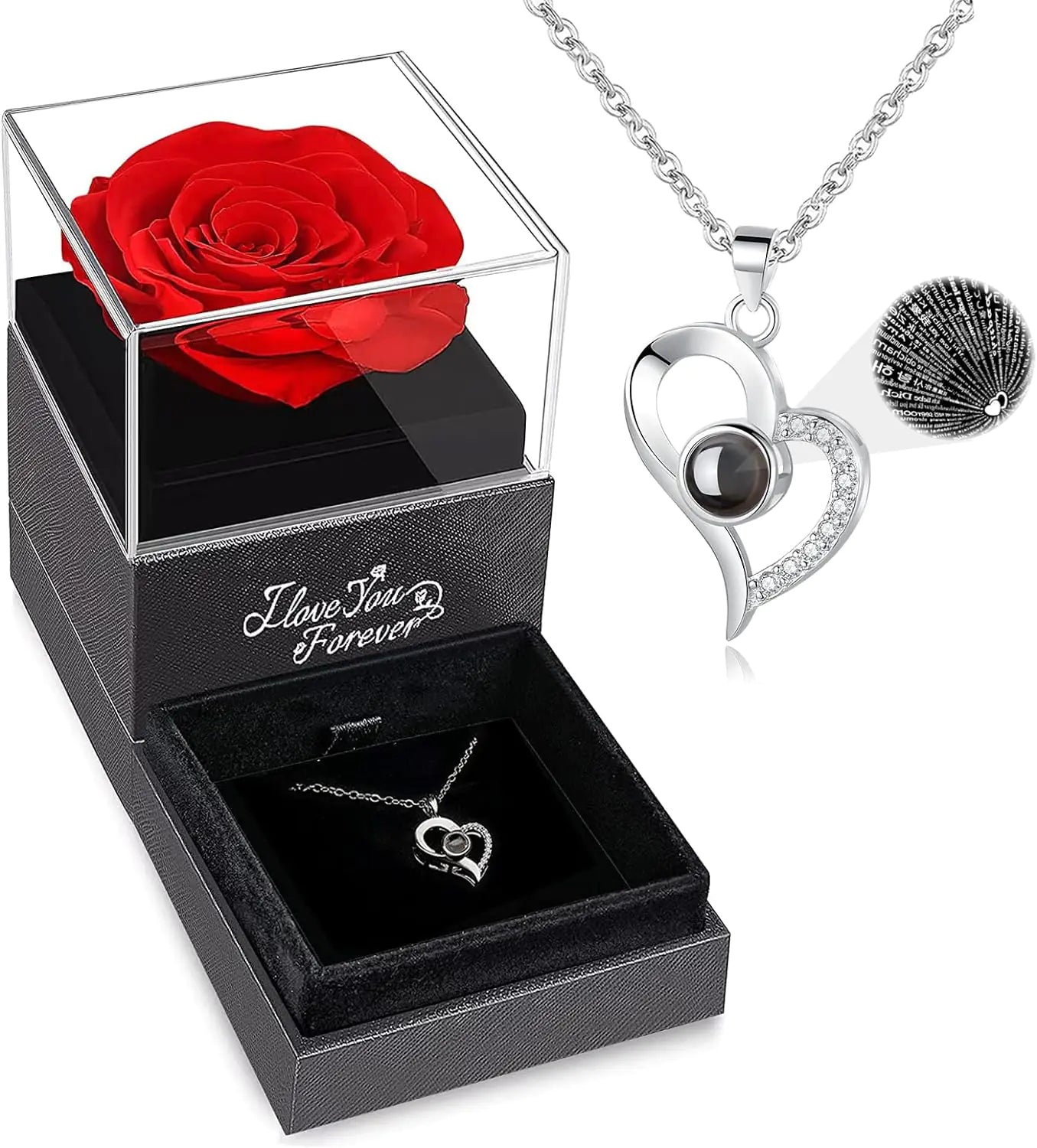 Eternal Rose & Love Pendant