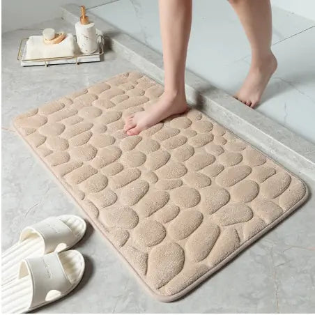 Magic Bath Mat - Plush Coral Fleece Bathroom Rug with Non-Slip Bottom