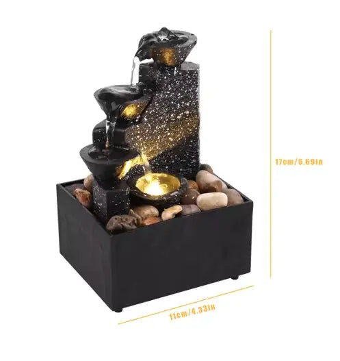 Desktop Fountain Water Circulate Waterfall Decor