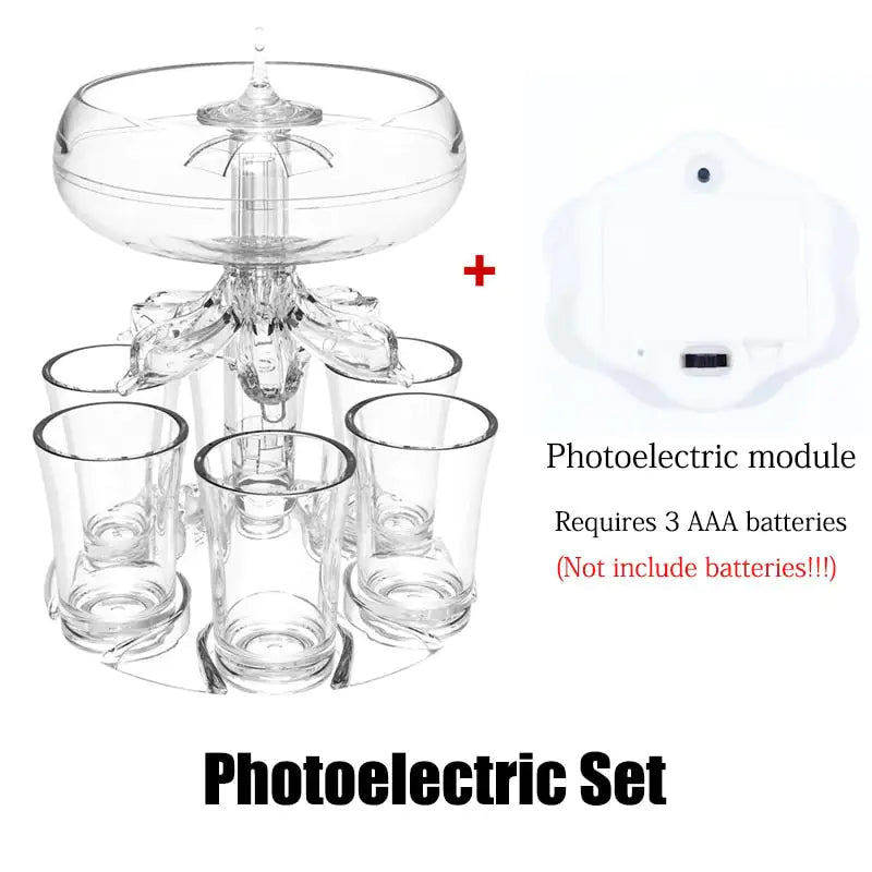 6-Shot Glass Dispenser Holder - Organize and Serve Shots with Ease