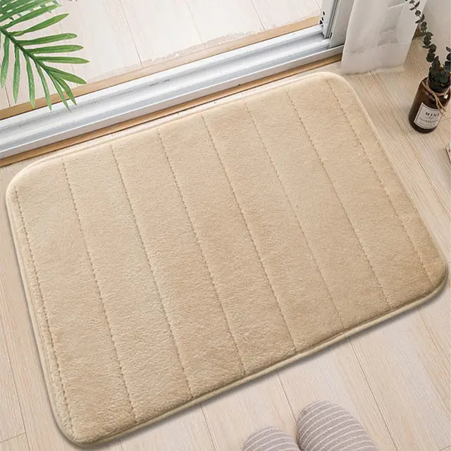 Magic Bath Mat - Plush Coral Fleece Bathroom Rug with Non-Slip Bottom