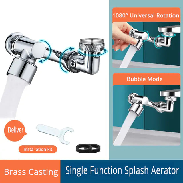 Universal Faucet Extender - 1080° Rotation, Dual Mode Water Options, Easy Installation