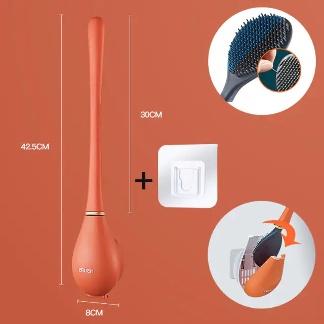 Toilet Cleaning Brush with Automatic Opening and Closing Mechanism