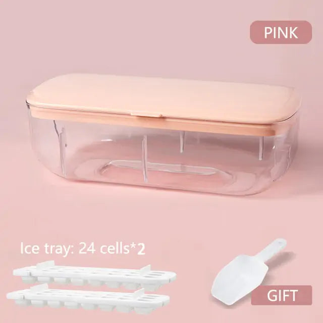 Silicone Ice Tray Set with Storage Box & Scoop