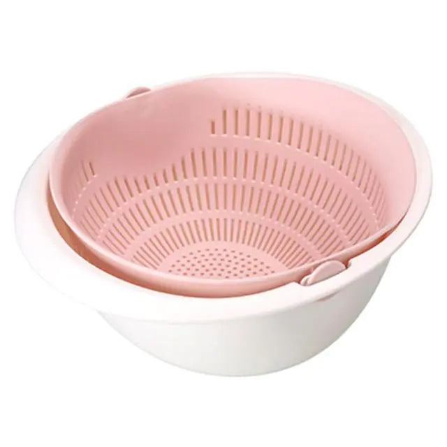 Drain Basket - Detachable Dual Layer Strainer for Fruits and Vegetables