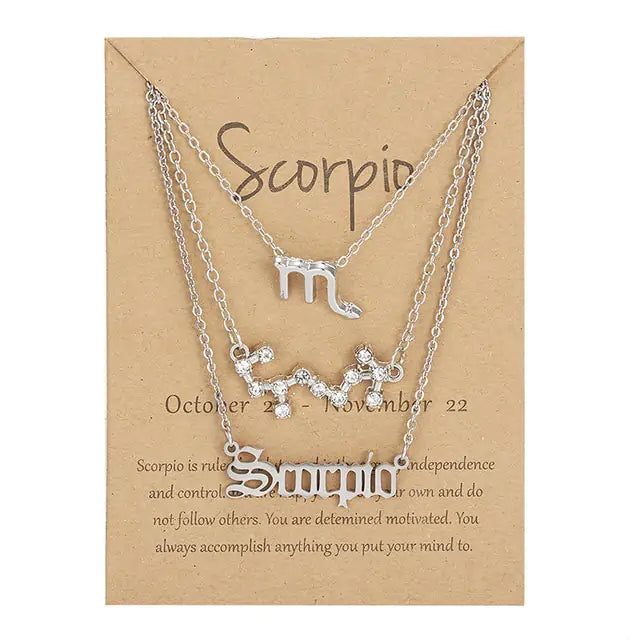 Zodiac Sign Necklace Collection with 12 Unique Designs