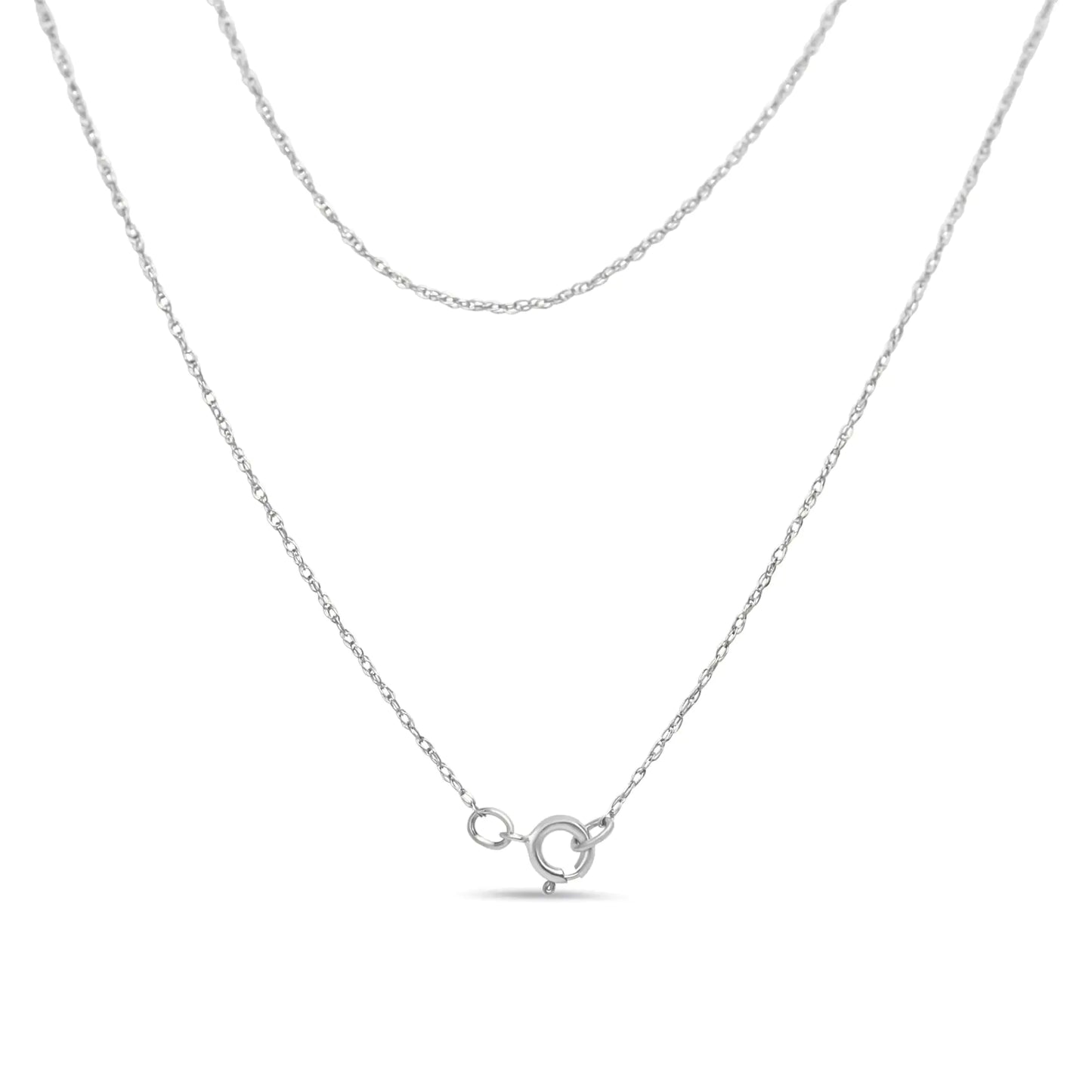 "Mom" Heart Pendant 18" Necklace / .925 Sterling Silver 1/4 Cttw Round Diamond