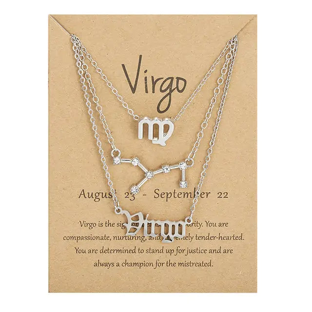 Zodiac Sign Necklace Collection with 12 Unique Designs