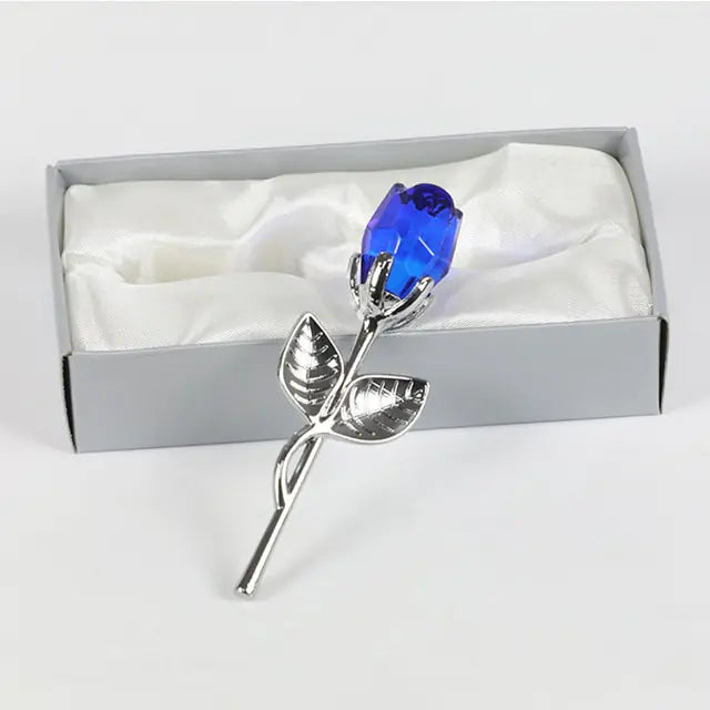 Artificial Flower Crystal Glass Rose