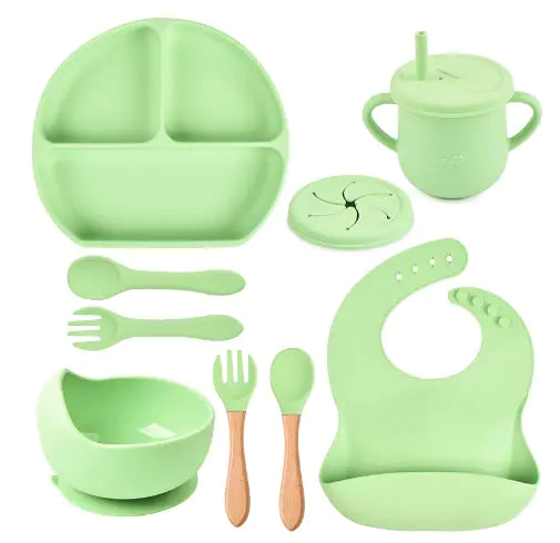 5-Piece Silicone Children's Tableware Set - Safe, Durable, and Mess-Free