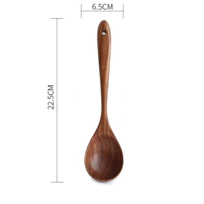 Essential Non-Stick Cookware & Teak Wooden Spoon Set