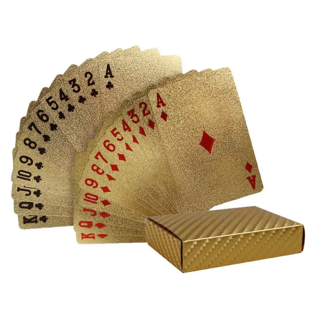 Waterproof Gold Leaf Poker Cards - Scratch and Water Resistant Deck for Game Nights