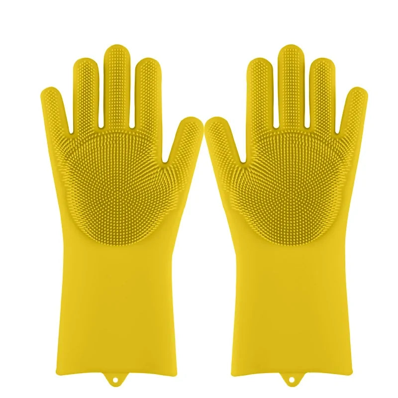 Silicone Dishwashing Scrubber Gloves - High-Quality, Food-Grade, Odor-Resistant