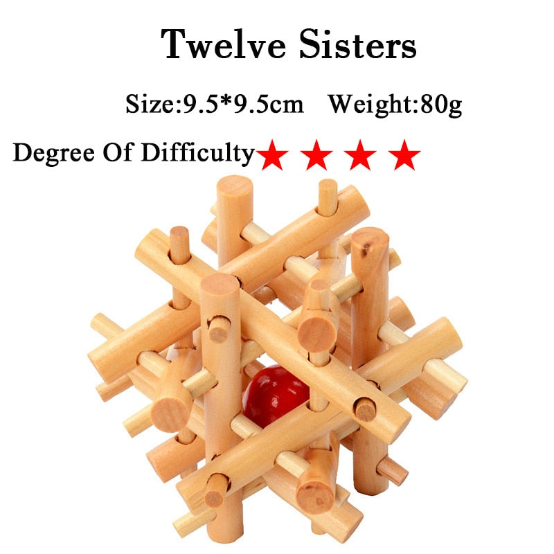 IQ 3D Wooden Brain Teaser Game