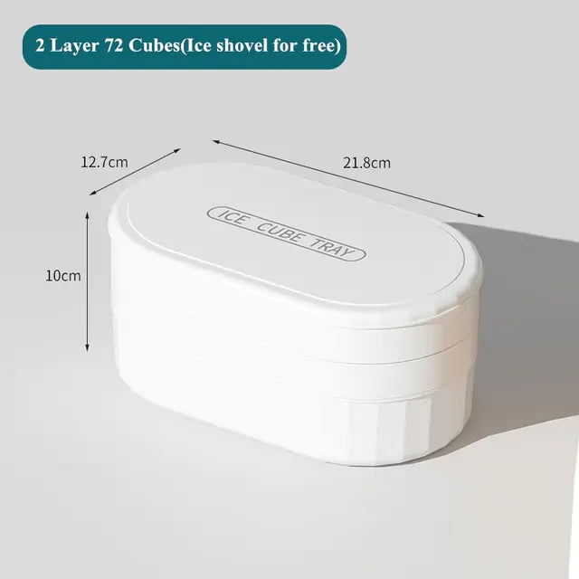 Ice Cube Tray with Lid and Bin - Keep Your Ice Fresh and Accessible