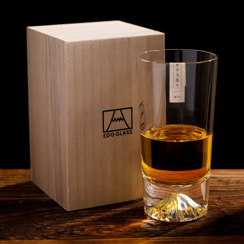 Japanese Mount Fuji Style Whiskey Glass