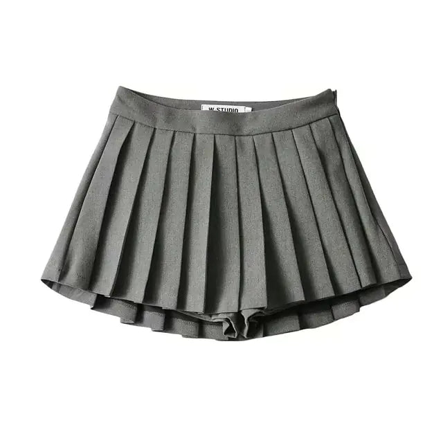 High Waist Side Zipper Skirt