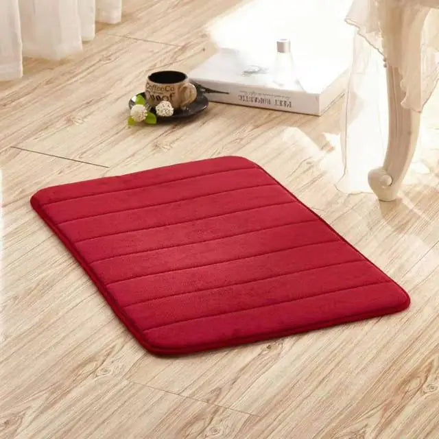 Magic Bath Mat - Plush Coral Fleece Bathroom Rug with Non-Slip Bottom