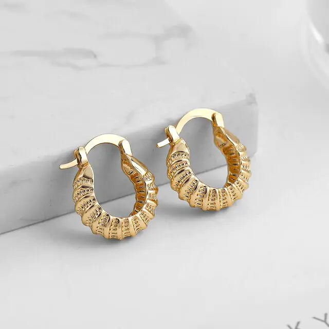 Geometric Hoop Earrings - Modern Design, Lightweight Comfort