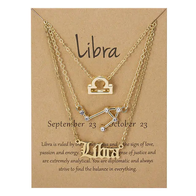 Zodiac Sign Necklace Collection with 12 Unique Designs