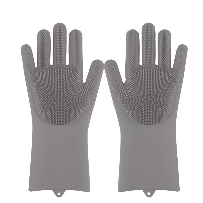 Silicone Dishwashing Scrubber Gloves - High-Quality, Food-Grade, Odor-Resistant