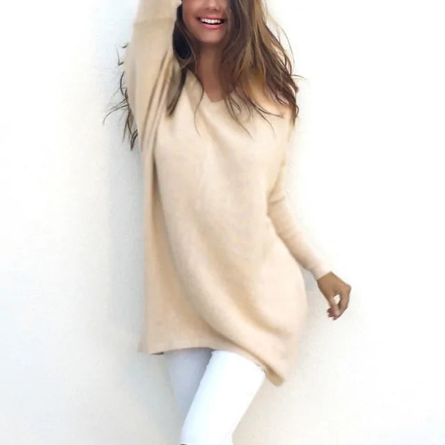 Cashmere Luxury V-Neck Sweater for Women - Soft & Stylish