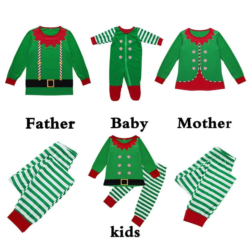 Elf Matching Christmas Family Pajama Set