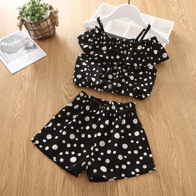 Stylish Floral Toddler Set - 2 Pieces Shorts or Skirt Style