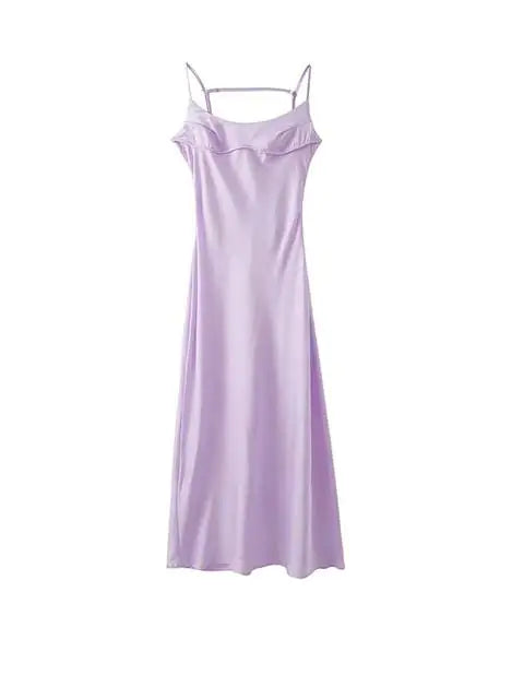 Satin Sleeveless Dress - Flirty Pink Cami Dress for Fun Nights