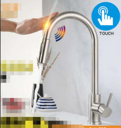 Kitchen Smart Touch Faucet - 3-Function Sprayer, 360° Rotatable Spout, Rust-Proof Stainless Steel