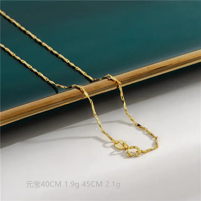 18K Gold Plated Sparkling Necklace - Elegant & Durable