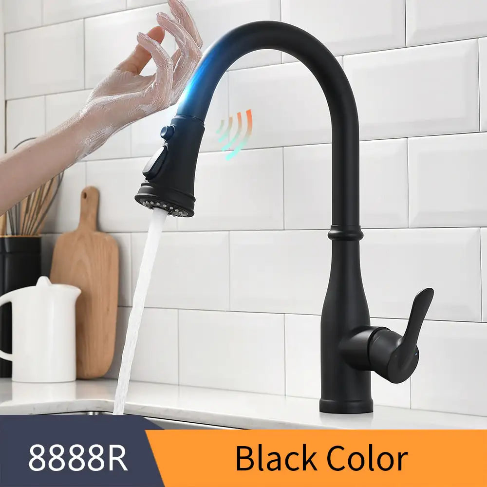 Kitchen Smart Touch Faucet - 3-Function Sprayer, 360° Rotatable Spout, Rust-Proof Stainless Steel