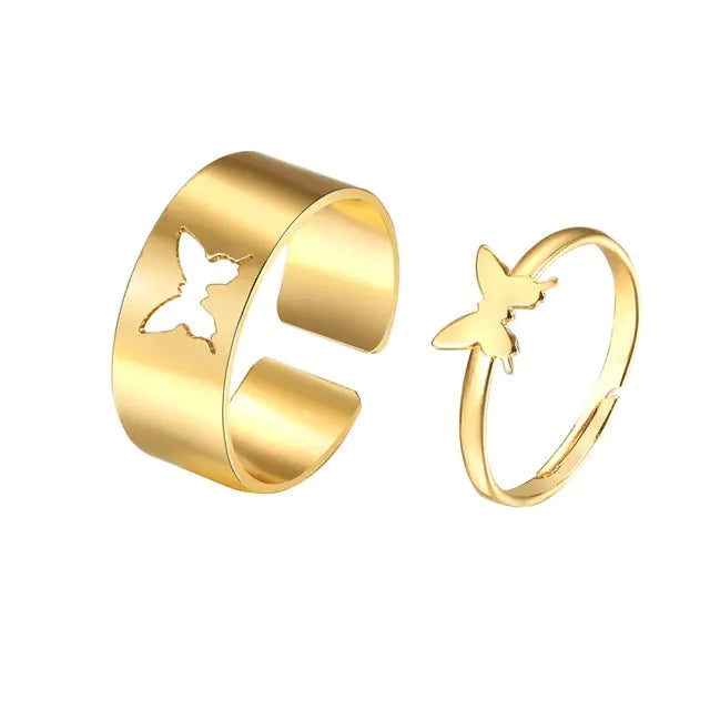 Vintage Butterfly Ring Set - Exquisite Butterfly Design, Exceptional Quality