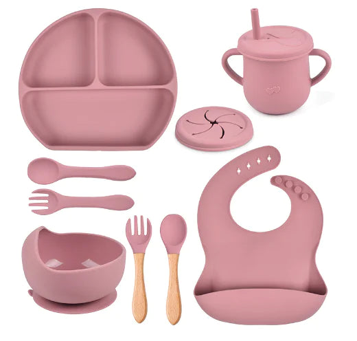 5-Piece Silicone Children's Tableware Set - Safe, Durable, and Mess-Free