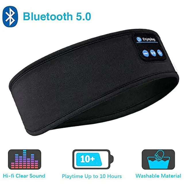 Bluetooth Headphones Soft Elastic Eye Mask - 10 Hours of Immersive Sound