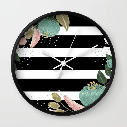 10" Elegant Wall Clock with Durable Plexiglass Face and Customizable Black or White Hands