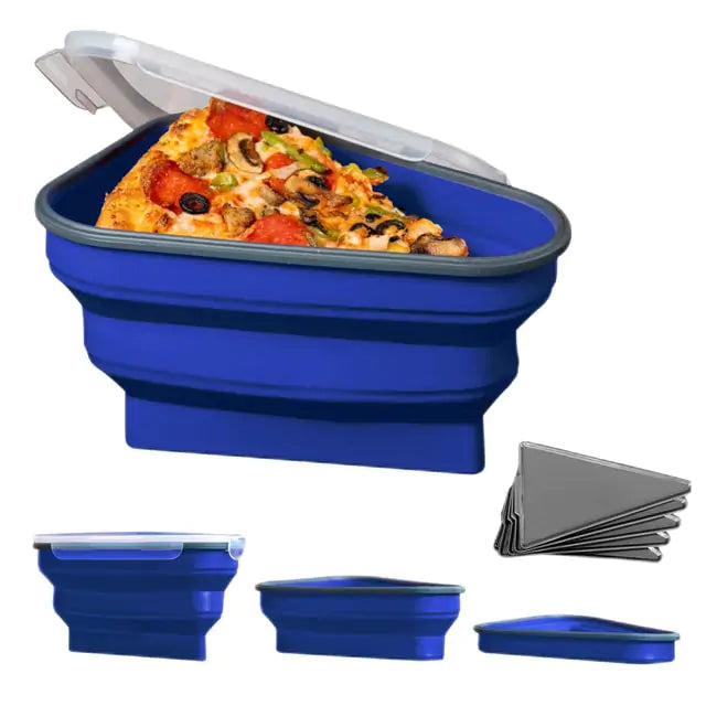 Foldable Pizza Pack Container - Expandable Silicone Storage for Fresh Pizza Slices