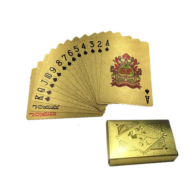 Waterproof Gold Leaf Poker Cards - Scratch and Water Resistant Deck for Game Nights