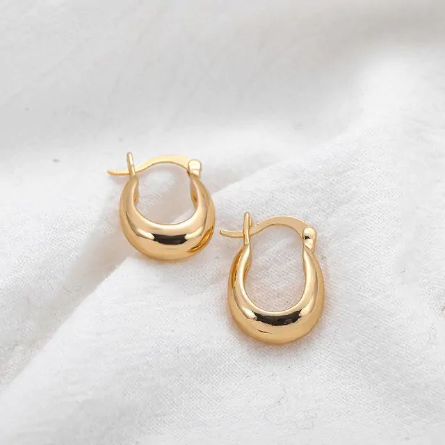 Geometric Hoop Earrings - Modern Design, Lightweight Comfort