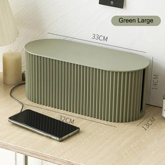 Large Cord Organizer Box - Keep Your Electronic Cords Neatly Stored