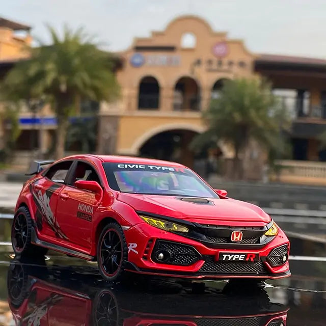 Honda Civic Type R FK8 Toy Car - 1/32 Scale Model with Realistic Design & Dynamic Sound Effects