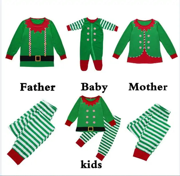 Elf Matching Christmas Family Pajama Set