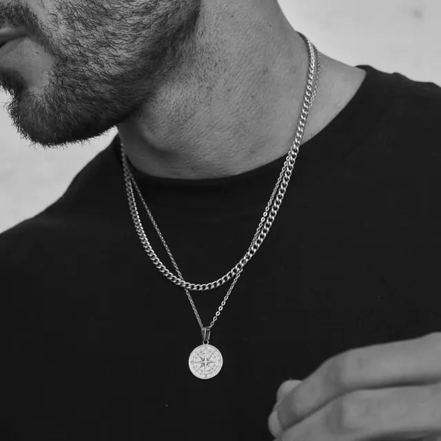 Vnox Layered Necklaces for Men