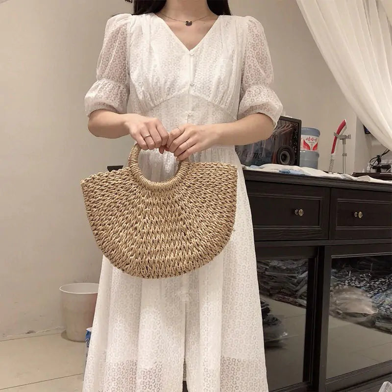 Artisan Handmade Woven Straw Bag