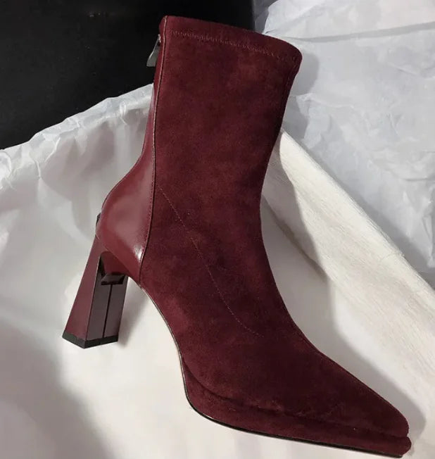 Chic Chunky Heel Ankle Boots