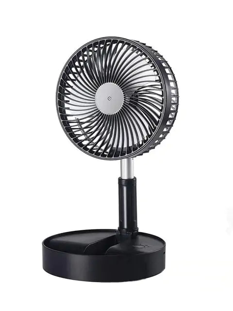 Portable Fan USB Rechargeable - Customizable Airflow, Foldable Design - 3 Speeds for Office, Camping, Home Use