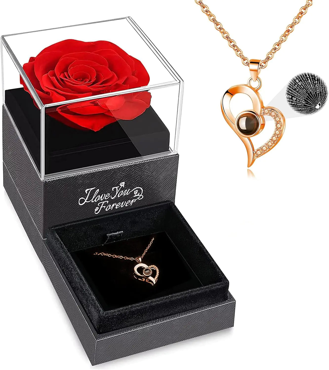 Eternal Rose & Love Pendant