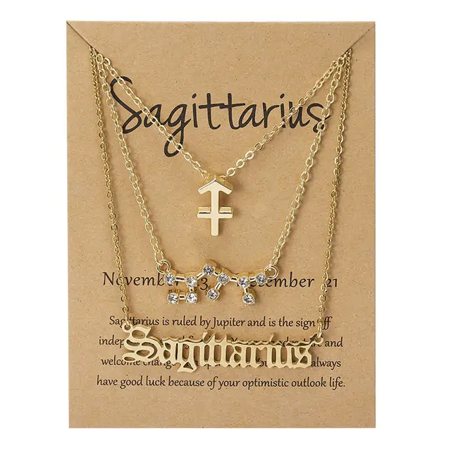 Zodiac Sign Necklace Collection with 12 Unique Designs